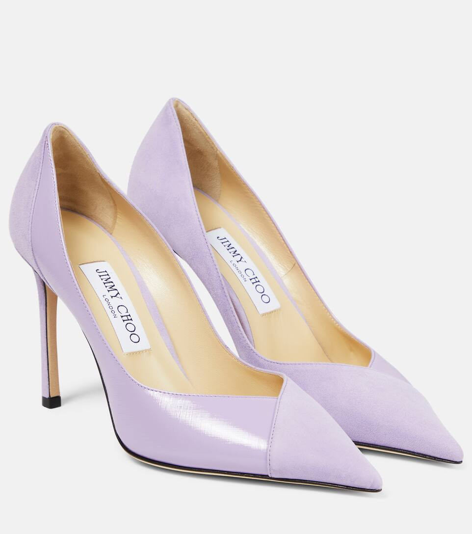 Cass suede and patent leather pumps | Mytheresa (US/CA)