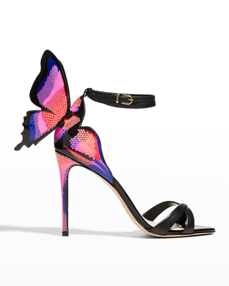 Sophia Webster Chiara Butterfly Printed Stiletto Sandals | Neiman Marcus