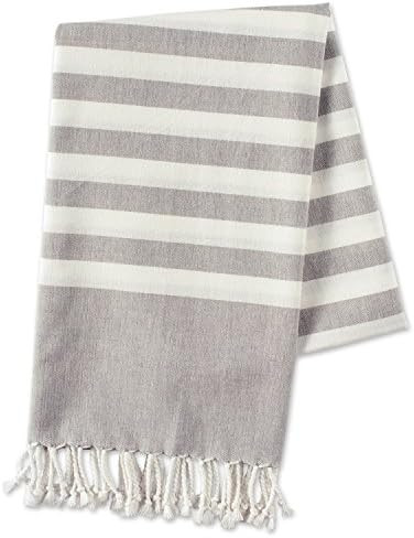 E-Living Store FBA43918 100% Cotton, Soft & Absorbent Decorative Turkish Fouta Towel with Twisted... | Amazon (US)