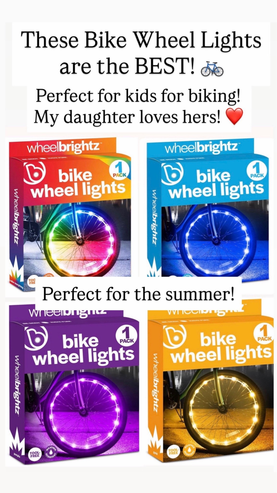 Coolest bike wheel lights 🚲

#LTKKids