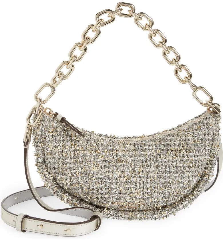 smile metallic tweed small shoulder bag | Nordstrom