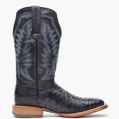 Durango® PRCA Collection Full-Quill Ostrich Western Boot, Midnight, Size 9.5(M) | Target