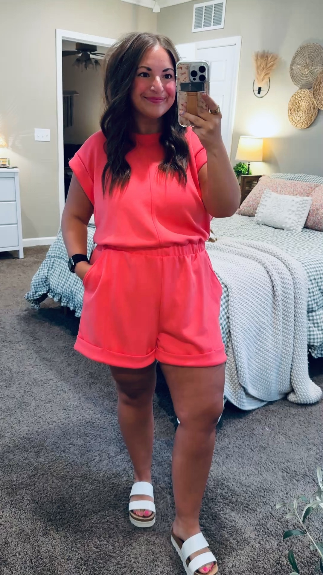 The kind of outfit you’ll want in every color 🤍 comfy, flattering, and perfect for busy summer days ☀️ featuring this cute romper from Walmart!

sandals: fit true to size // wearing a 5
romper: fits a tad oversized // wearing a large (could’ve sized down to a medium since it doesn’t have a drawstring) 

 #LTKootd #LTKMidsize