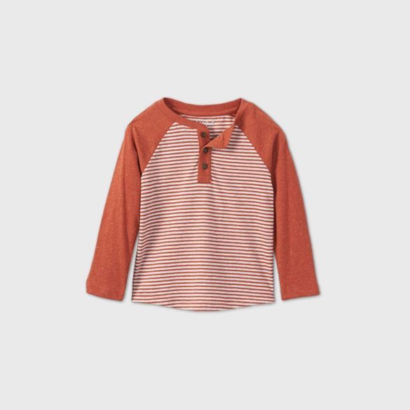 Toddler Boys' Confetti Foxtail Striped T-Shirt - Cat & Jack™ Orange | Target