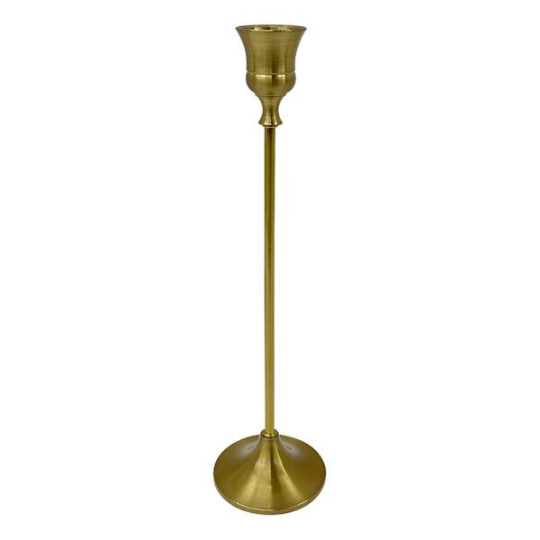 Providence Gold Metal Taper Candle Holder, 10" | At Home