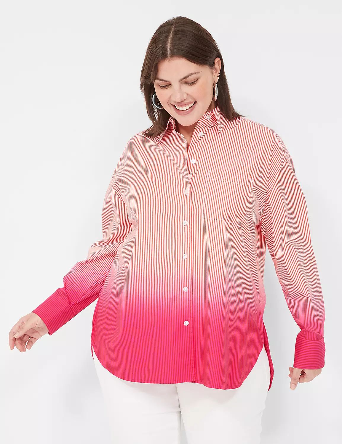 Button-Down Boyfriend Shirt | LaneBryant | Lane Bryant (US)