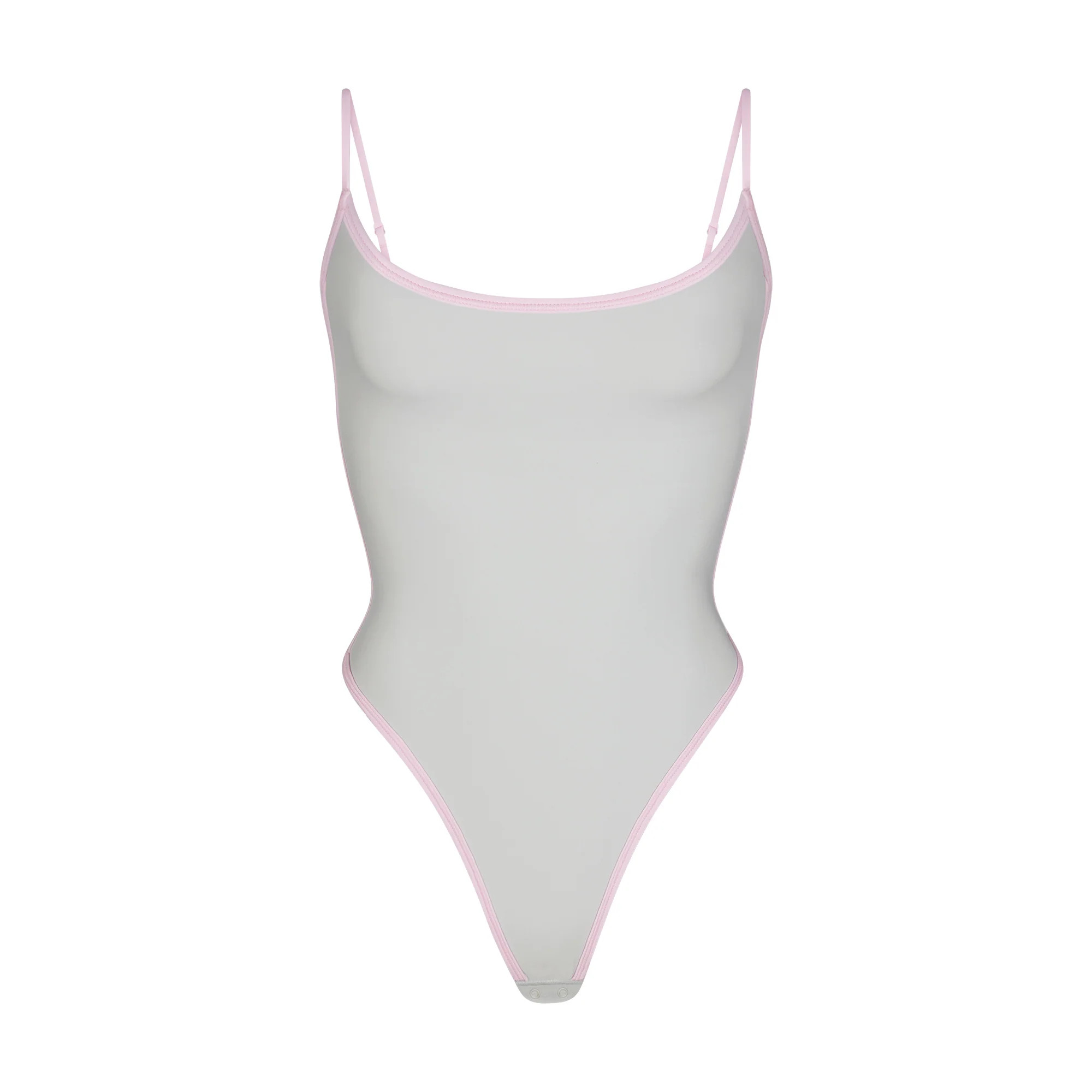 CONTRAST TRIM SCOOP NECK BODYSUIT | SKIMS (US)