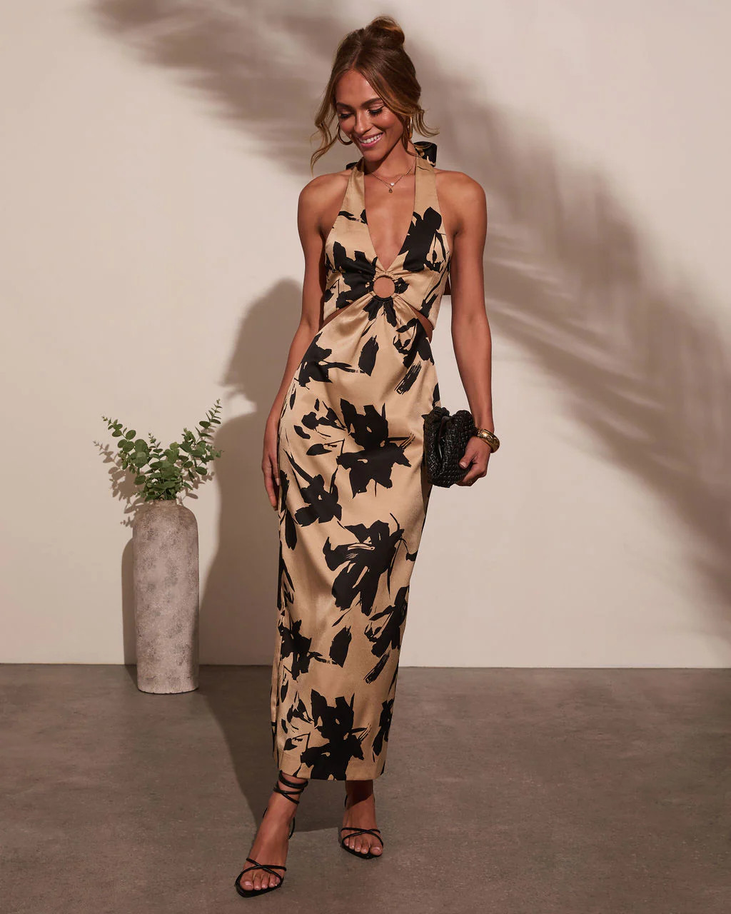 Nellah Cut Out Halter Maxi Dress | VICI