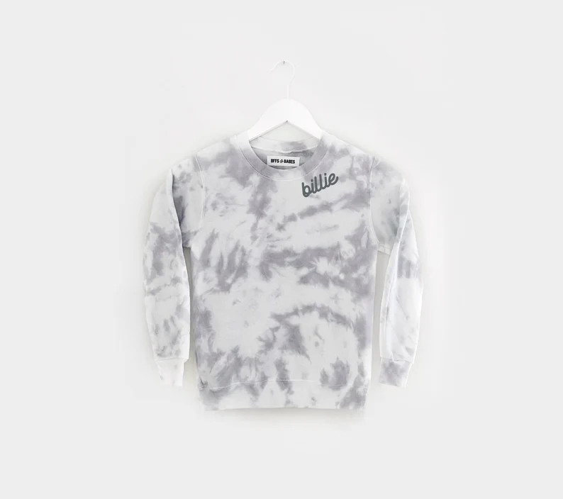 SMOKE SHOW YOUTH <3 a personalizable tie-dye sweatshirt in gray | Etsy (US)