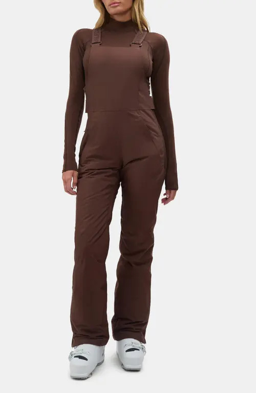 Halfdays Carson Waterproof Snow Bib Overalls in Spiked Cocoa at Nordstrom, Size Small | Nordstrom
