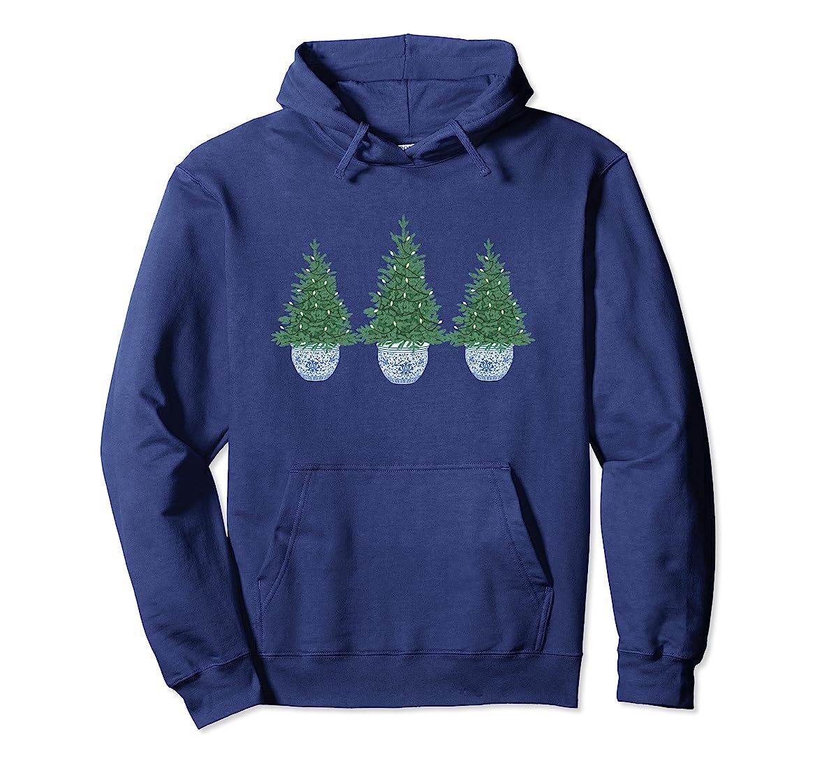 Christmas Tree in Chinoiserie Bowl Pullover Hoodie | Amazon (US)
