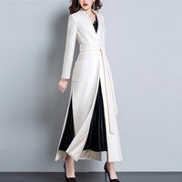 White Coat, Long Full Length Wool Jacket, Side Split Long Coat, Fitted Coat, Warm Coat, Dress Coat,  | Etsy (US)