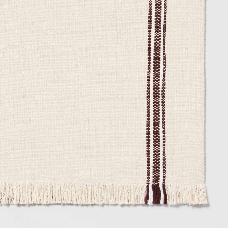 Engineered Stripes Table Runner Brown/Beige - Hearth & Hand™ with Magnolia | Target