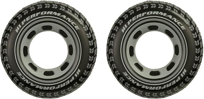 Intex Inflatable 36" Giant Tire Tubes for Swimming Pool/Lake/Ocean (2 Pack) | Amazon (US)