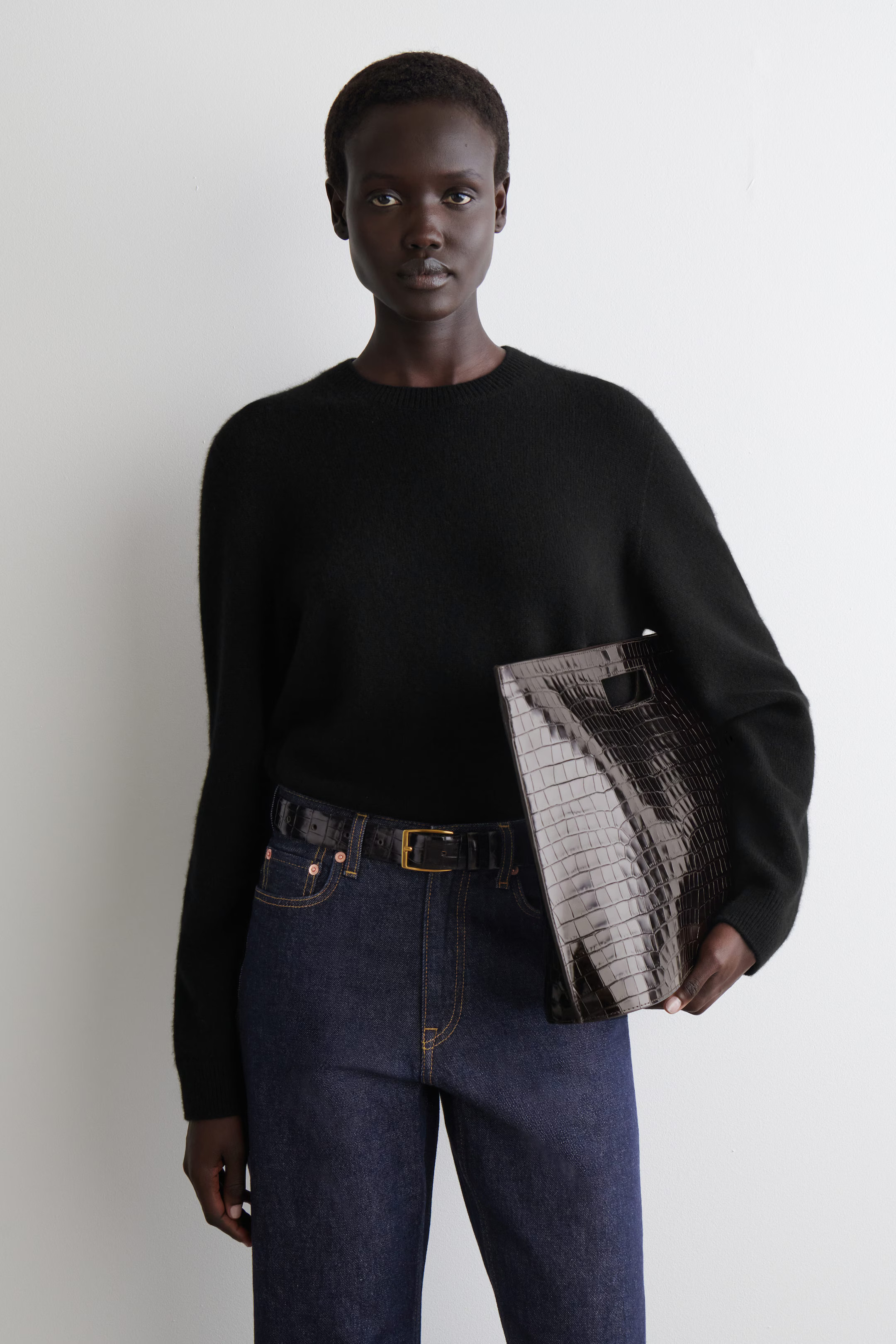 CASHMERE CREW-NECK JUMPER - BLACK | COS GB | COS UK