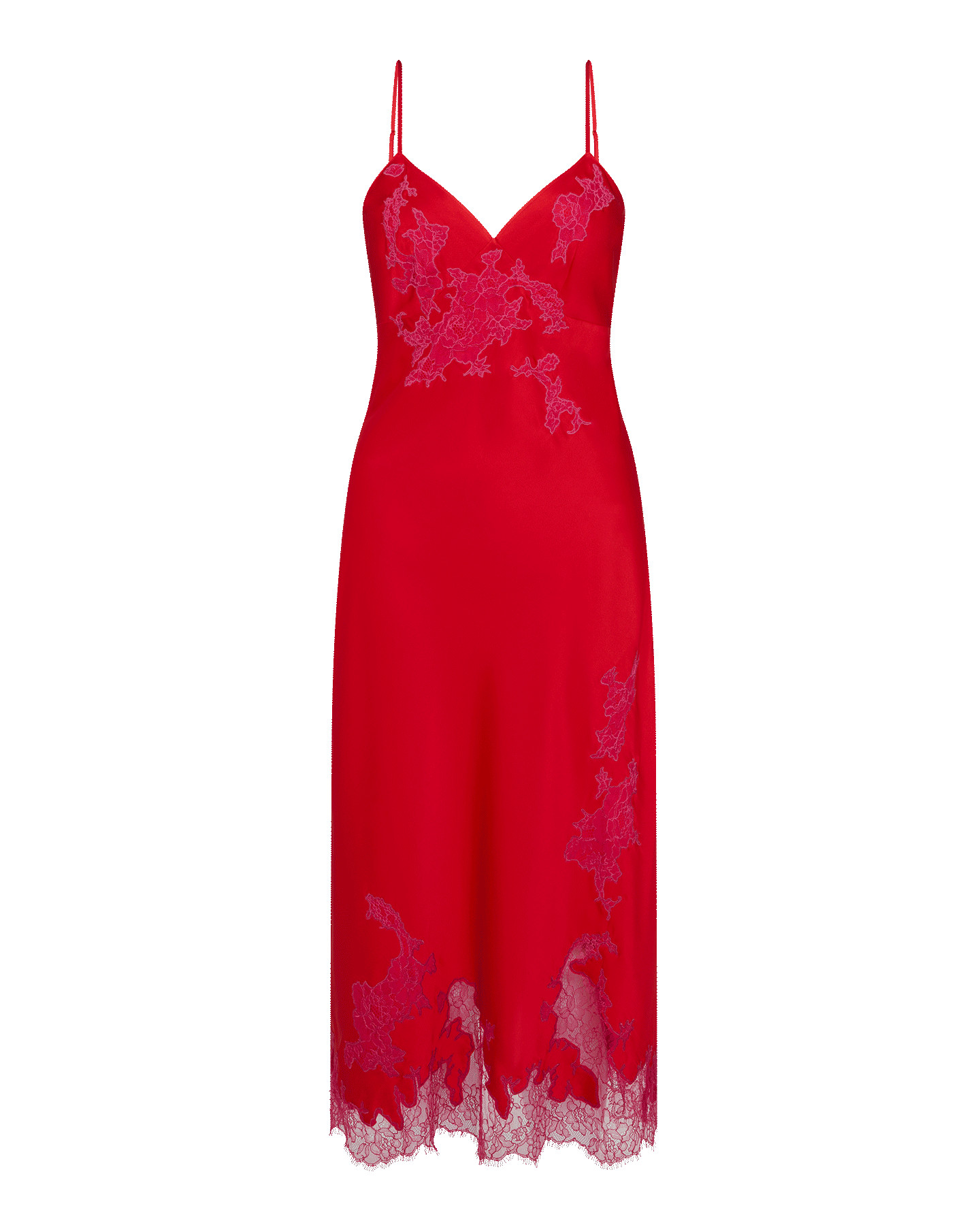 Christi Long Slip in Red/Fuchsia | By Agent Provocateur All Nightwear | Agent Provocateur (US)
