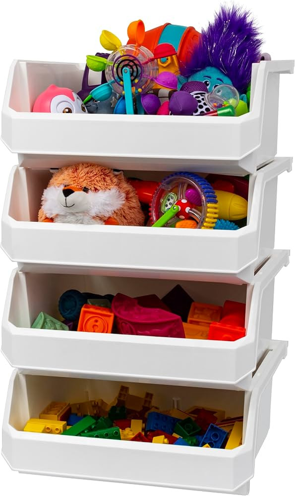 Extra Large Plastic Containers for Organizing and Storage Bins for Closet, Kitchen, Office, Toys,... | Amazon (US)