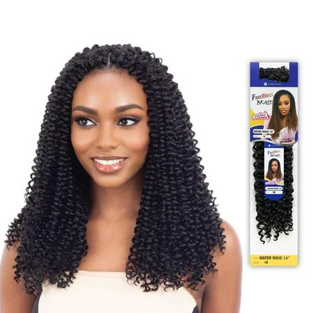 Freetress Synthetic Bulk Crochet Braid - WATER WAVE 14 (1 Jet Black) | Walmart (US)