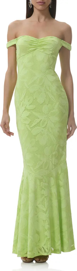 Morgan Floral Mesh Off the Shoulder Dress | Nordstrom