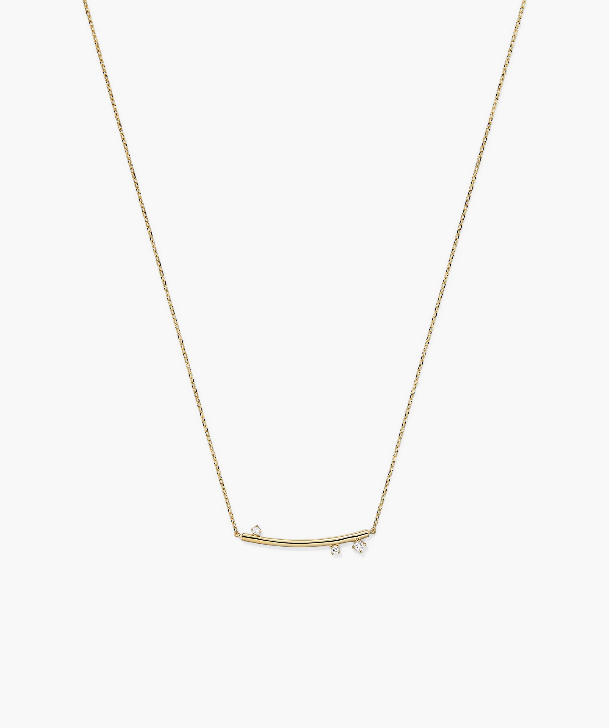 Celeste Lab Grown Diamond Horizon Necklace | Mejuri Fine Crew