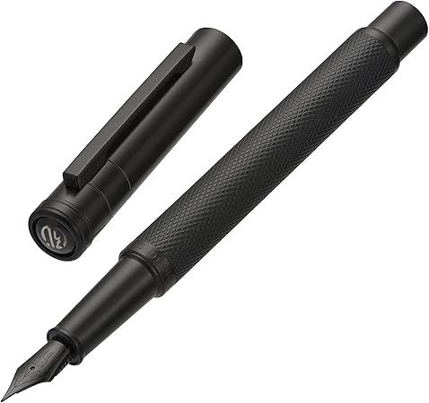 Matte Black Forest Fountain Pen Extra Fine Nib Classic Design with Converter and Metal Pen Box Se... | Amazon (US)