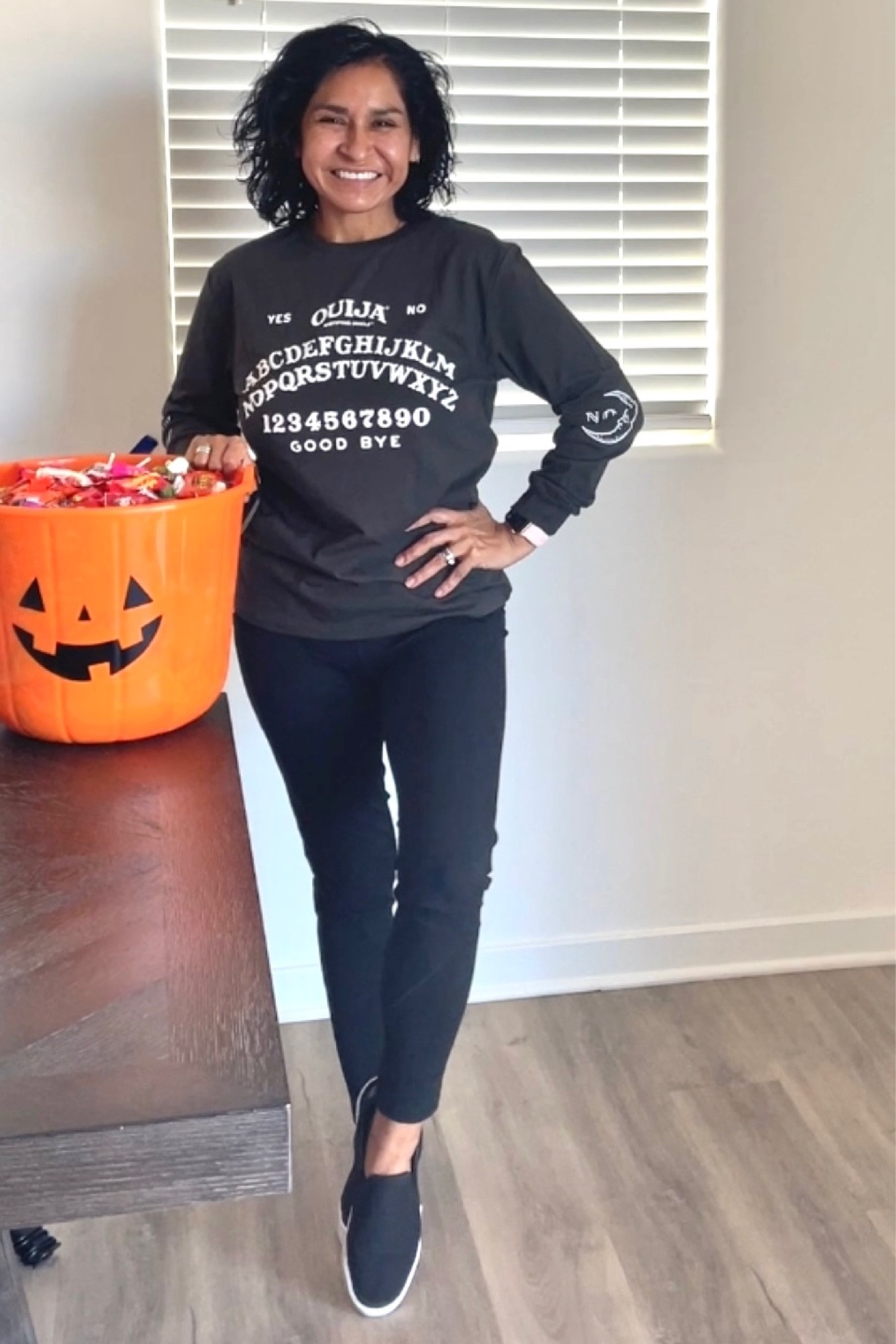 #halloween #momstyle #ouija #ouijatee #target #kohls #nike #sliponsneakers #nikelegacy #blackleggings #longsleeveouijatee #jumbopumpkin #pumpkknbucket #halloweenstyle #halloweenoutfit

#LTKSeasonal #LTKHalloween #LTKHoliday