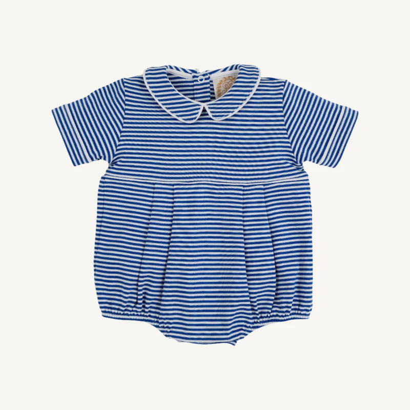 Rockefeller Royal Stripe with Worth Avenue White | The Beaufort Bonnet Company