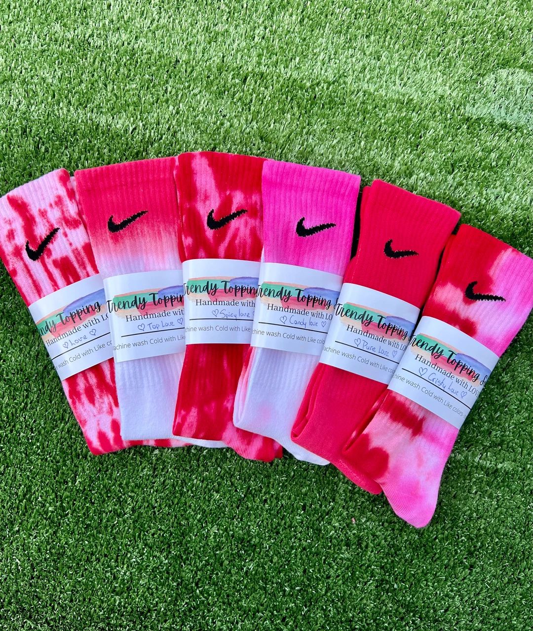 Valentines Day Nike Socks Handmade Tie Dye/ Bundle - Etsy | Etsy (US)