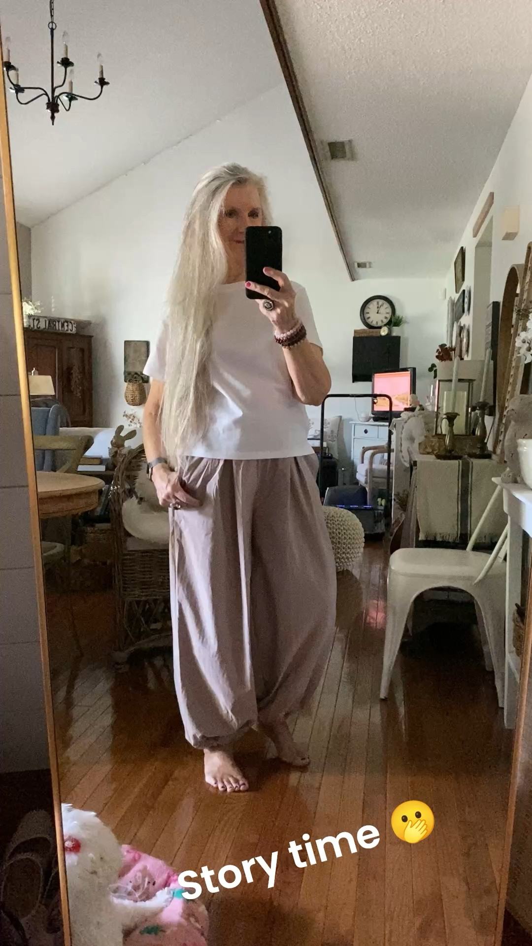 Hi friends!! These comfy pants are 50% off now!! Love them!! Wearing a small in the pant.
3 Ingredient Peanut Butter Cookies 
1 cup peanut butter
2 cups oatmeal1/2 cup brown sugar packed
Roll into balls (I flattened mine) babe 375 12-15 minutes 
Enjoy & make a pig of yourself like I did!! 😂

#LTKstorytime #LTKfoodie #LTKSaleAlert