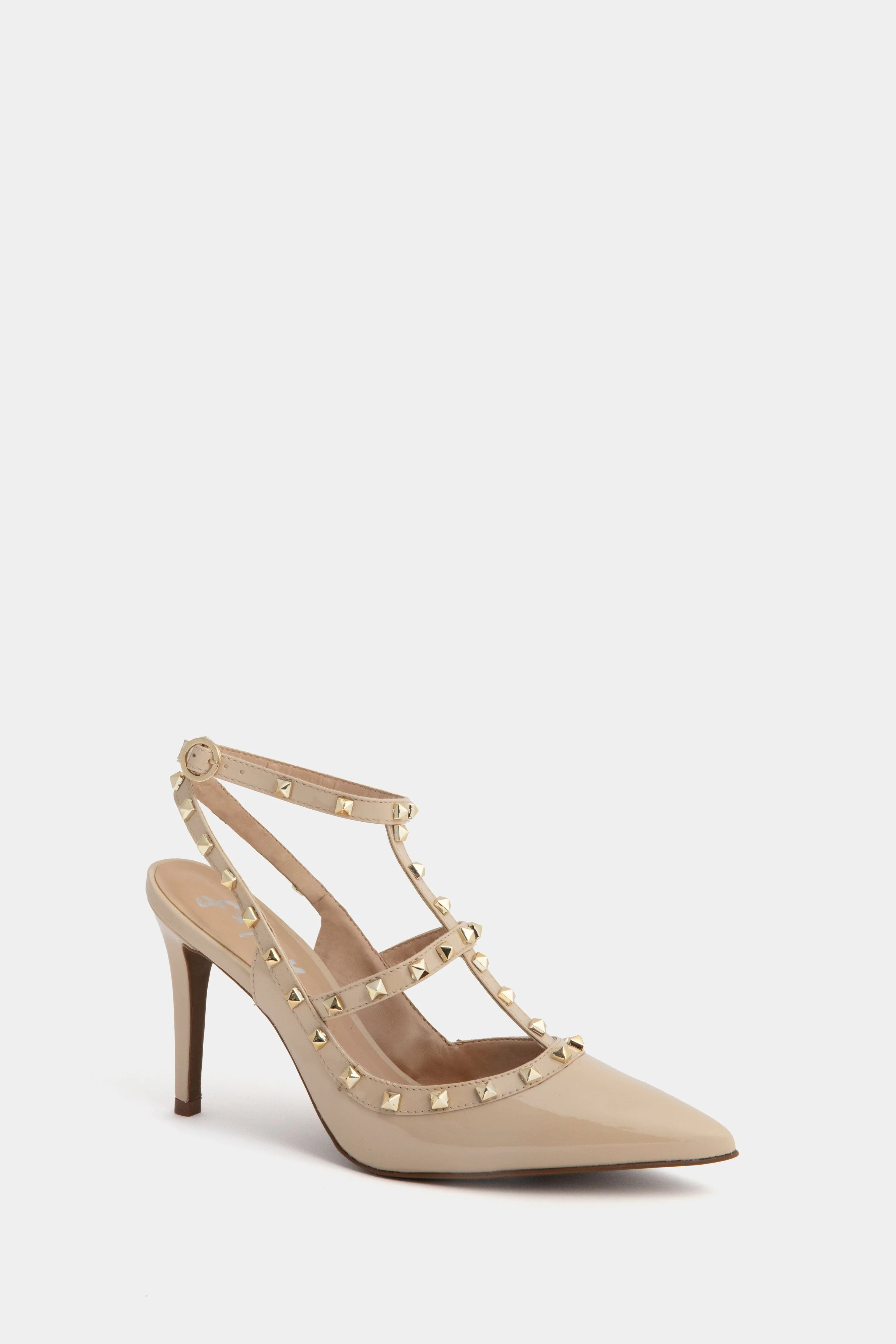 Nude Elodie Studded Heels | Tuckernuck (US)