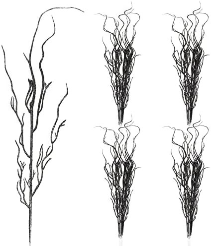 Amazon.com: Yunsailing Lifelike Curly Willow Branches Christmas Decorative Dried Artificial Twigs... | Amazon (US)