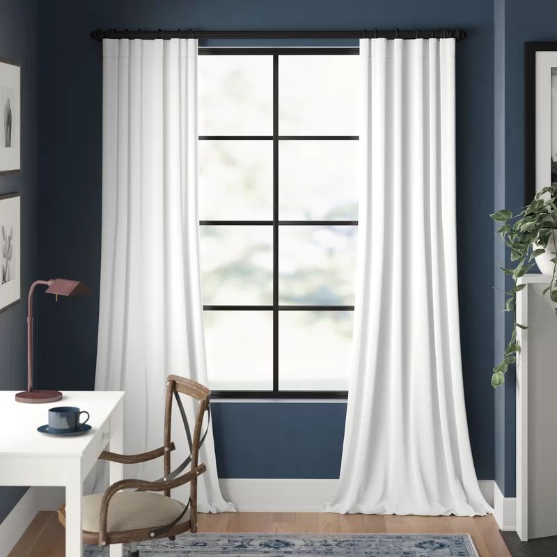 Clem Solid Room Darkening Rod Pocket Single Curtain Panel | Wayfair Professional