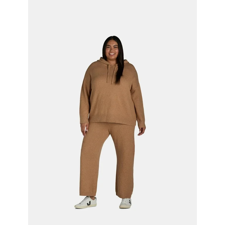 Time and Tru Women's and Women’s Plus Sweater Hoodie and Pants Set, Sizes XS-4X | Walmart (US)