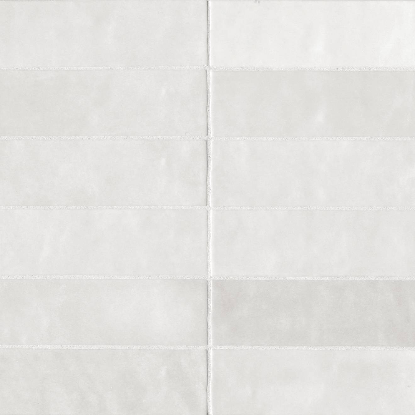 Cloé 2.5" x 8" Glossy Ceramic Tile in White | Bedrosians Tile and Stone