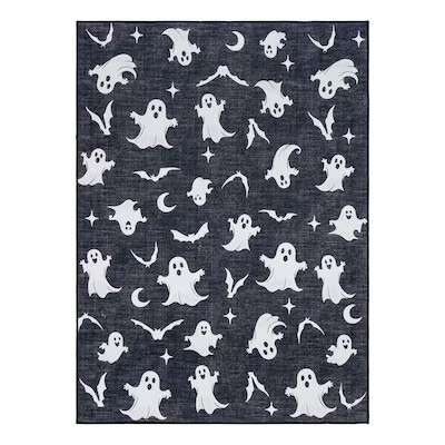 GERTMENIAN Halloween 2025 3 x 5 (ft) Loomed Ghosts Rectangular Indoor Machine washable Area rug P... | Lowe's