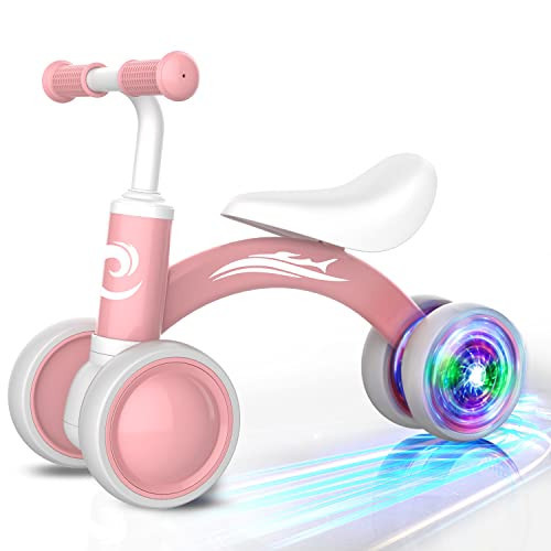 Colorful Lighting Baby Balance Bike Toys for 1 Year Old Girl Gifts, 10-36 Month Toddler Balance Bike, No Pedal 4 Silence Wheels & Soft Seat Pre-School First Riding on Toys, 1st Birthday Gifts. | Amazon (US)