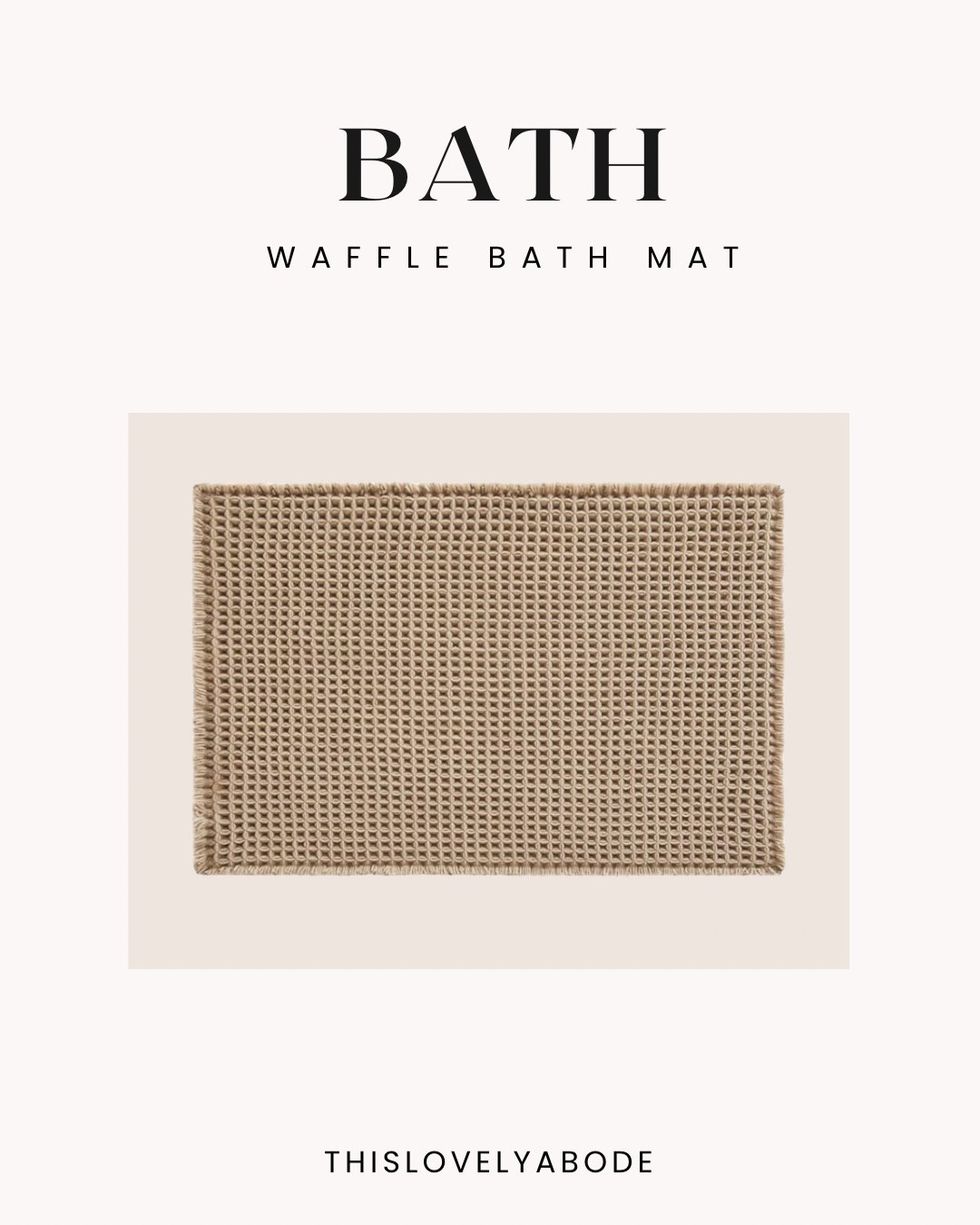 This waffle bath mat comes in several color options. 
#bathmat #wafflebathmat #amazon

#LTKHome