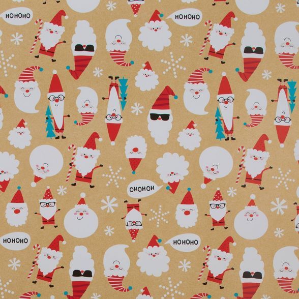 55 sq ft Trendy Santa Gift Wrap - Wondershop™ | Target