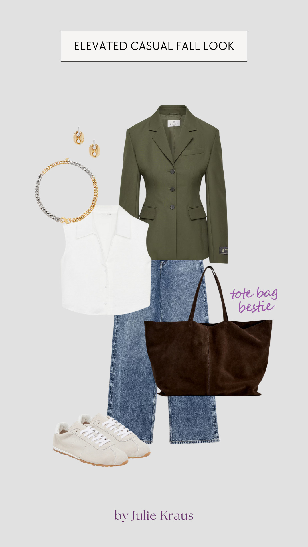 jeans and blazer outfit, casual chic fall look, sneakers outfit idea, fall weekend style, big tote outfit, smart casual outfit, fall layering ideas, fall essentials 

 #LTKStyleTip