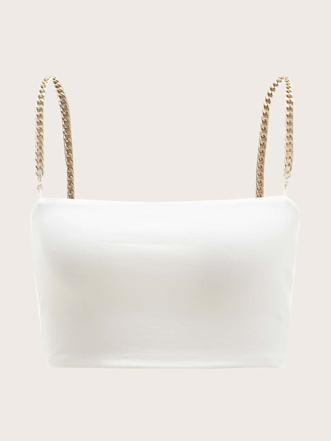 SHEIN Chain Strap Crop Cami Top | SHEIN