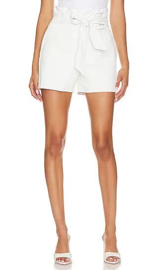 Faux Leather Paperbag Short in White | Revolve Clothing (Global)