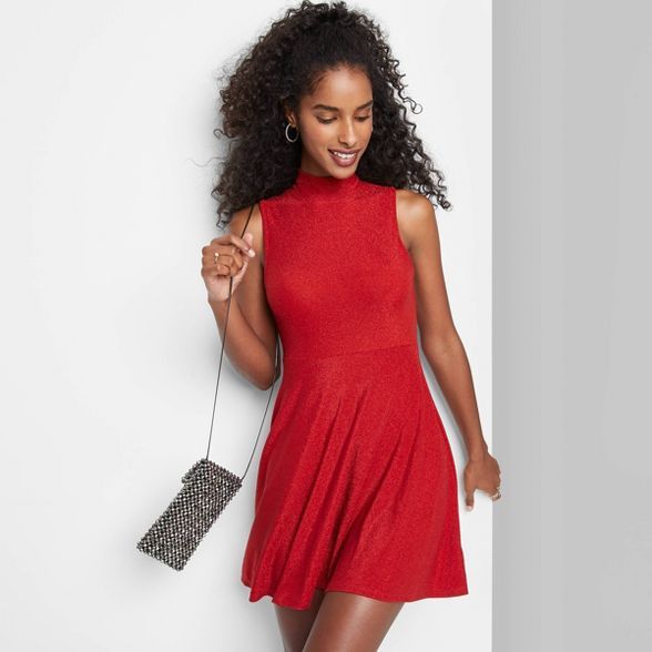 Women's Sleeveless Lurex Fit & Flare Dress - Wild Fable™ | Target
