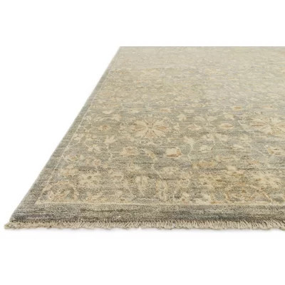 Claussen Floral Hand Knotted Wool Beige Area Rug | Wayfair North America