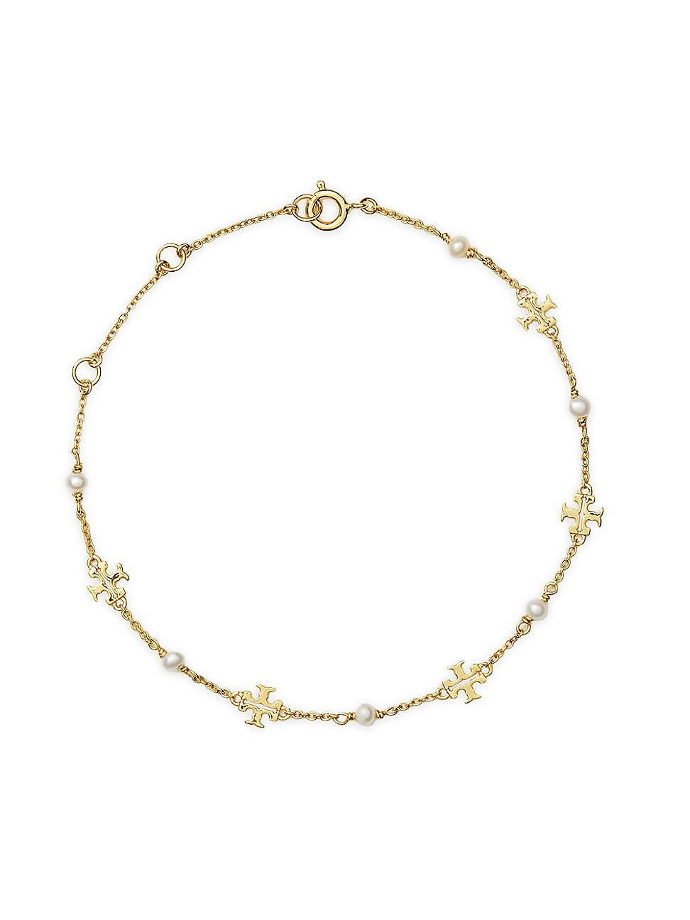 Women's Kira 18K-Gold-Plated & Cultured Pearl Bracelet - Gold Pearl | Saks Fifth Avenue