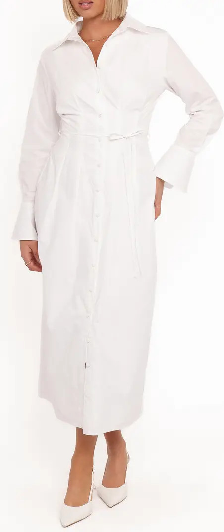 Alexander Long Sleeve Cotton Midi Shirtdress | Nordstrom