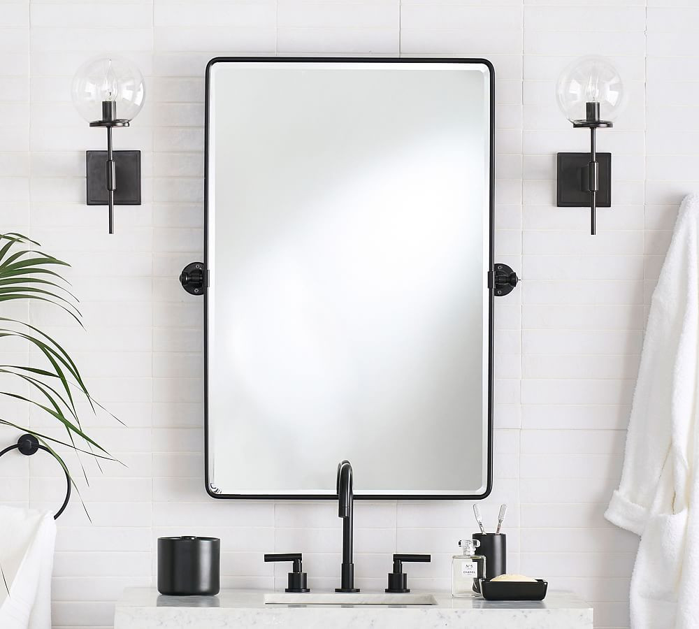Vintage Rounded Rectangular Pivot Mirror | Pottery Barn (US)