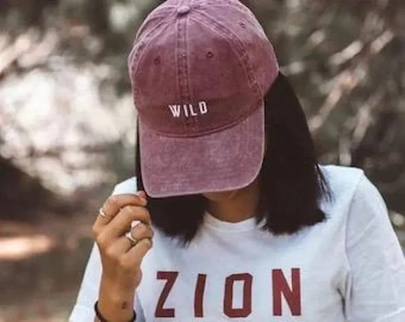 WILD Embroidered Vintage Baseball Hat Cute Mom Hat Fall Outfit Hat Inspo - Etsy | Etsy (US)