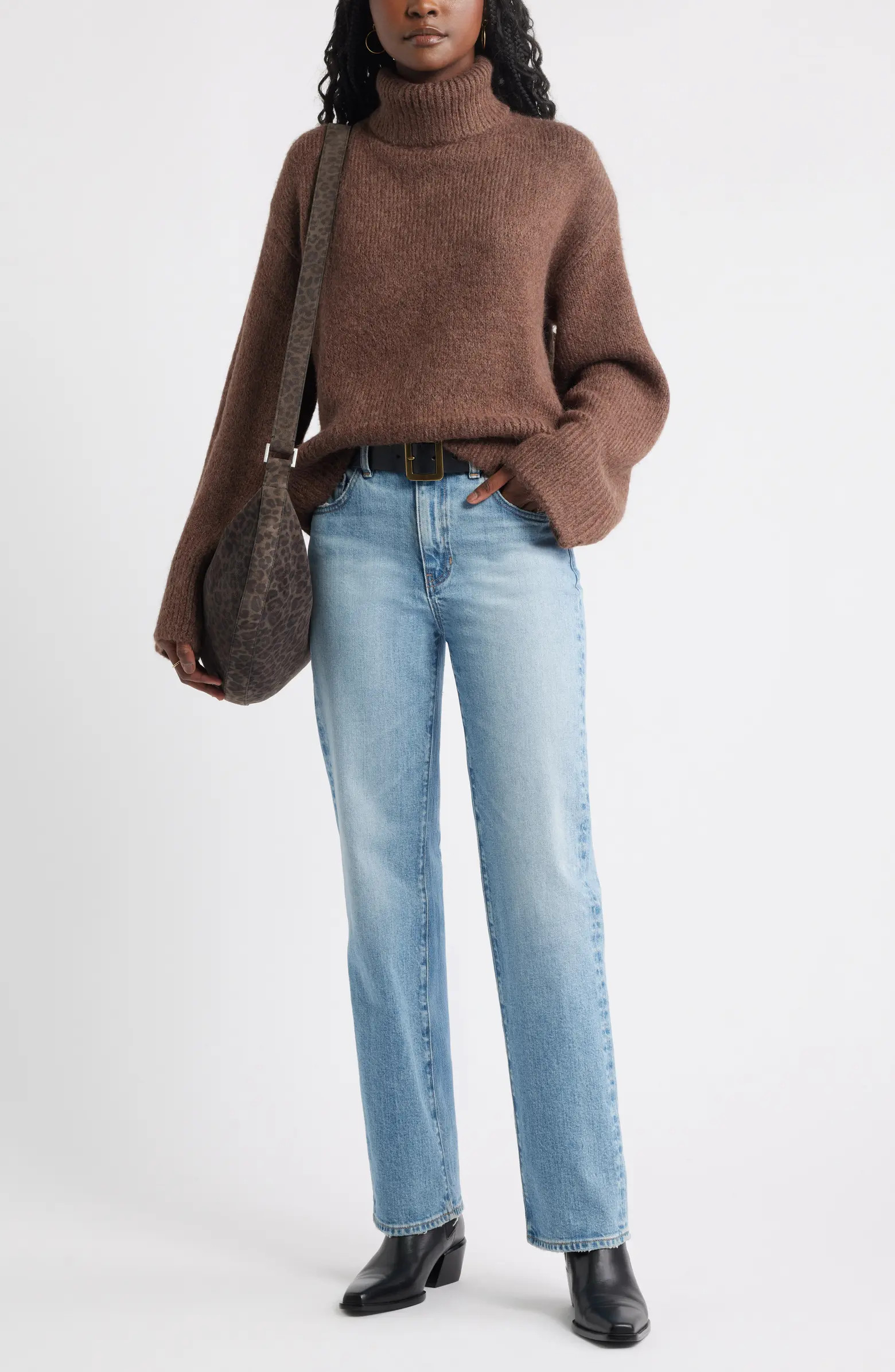 Treasure & Bond Fuzzy Turtleneck Sweater | Nordstrom | Nordstrom