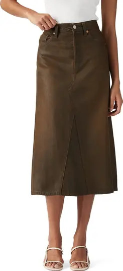 Levi's® Pay Day Coated Denim Midi Skirt | Nordstrom | Nordstrom