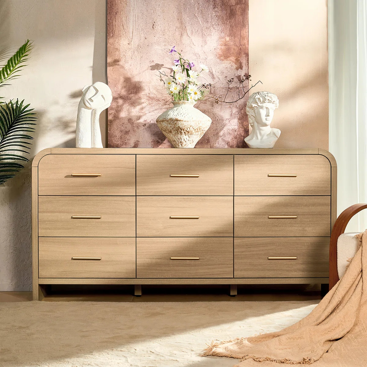 Modern 9-Drawer Dresser - 63" Luxury Storage System | Wayfair North America